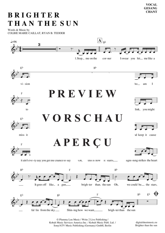 gallery: Brighter than the sun , Callait, Colbie, (vocals)