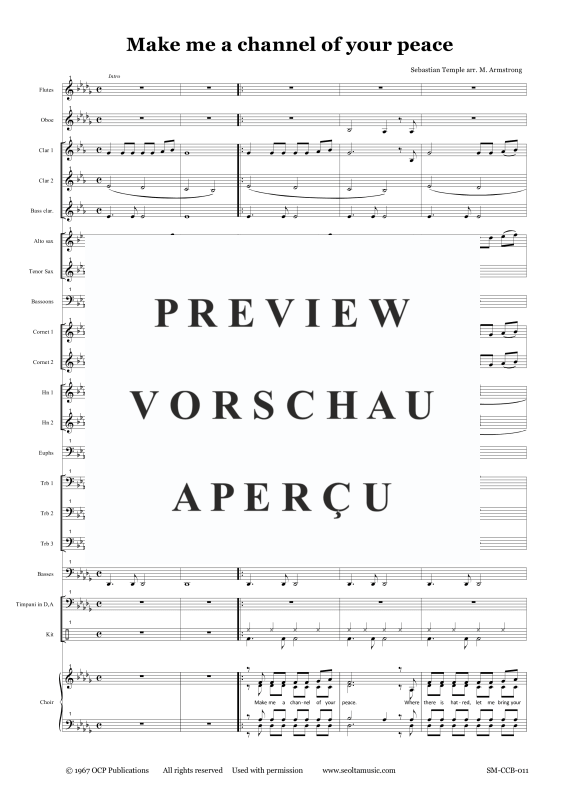 Produktgalerie: Seite 6 von 11 Make me a channel of your peace, , Gemischter Chor und Concert Band