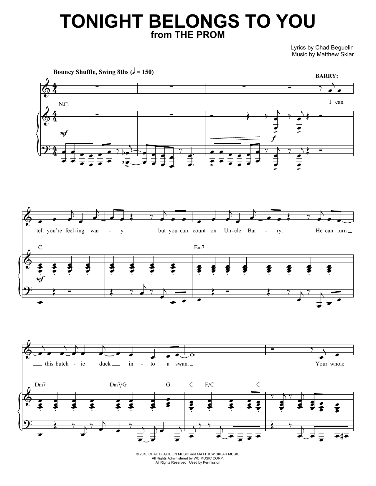 Product picture to: Tonight Belongs To You (from The Prom: A New Musical)
