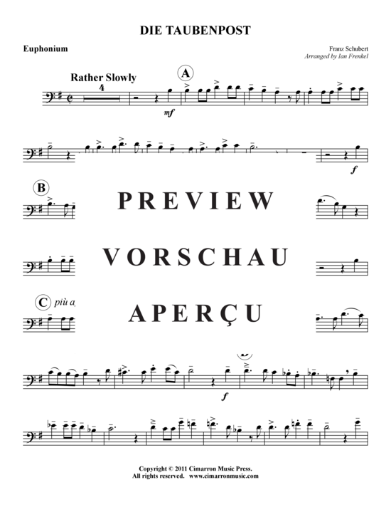 gallery: Die Taubenpost , , (Bariton/Pos + Klavier)
