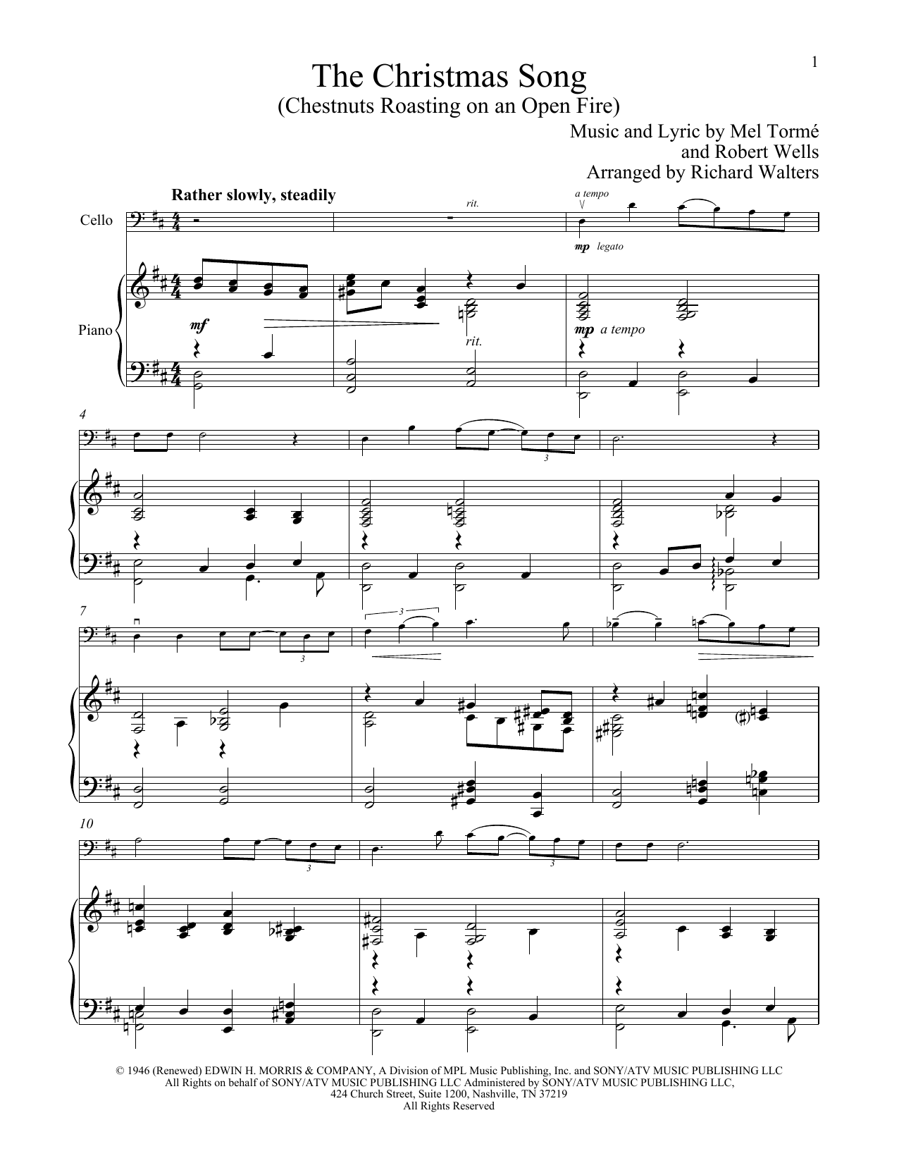 Produktgalerie: Seite 1 von 1 The Christmas Song (Chestnuts Roasting On An Open Fire), Mel Tormé, Klavier, Violoncello