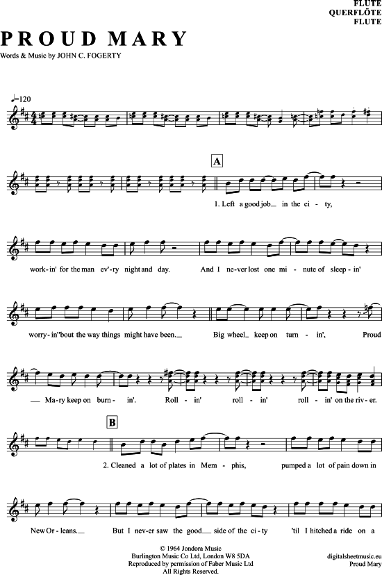 Product picture to: Proud Mary Creedence Clearwater Revival