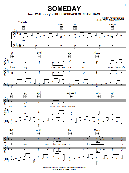Produktbild zu: Someday (from The Hunchback Of Notre Dame)