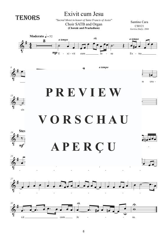 Produktgalerie: Seite 9 von 10 Exivit cum Jesu - St. Francis of Assisi, , Gemischter Chor und Orgel