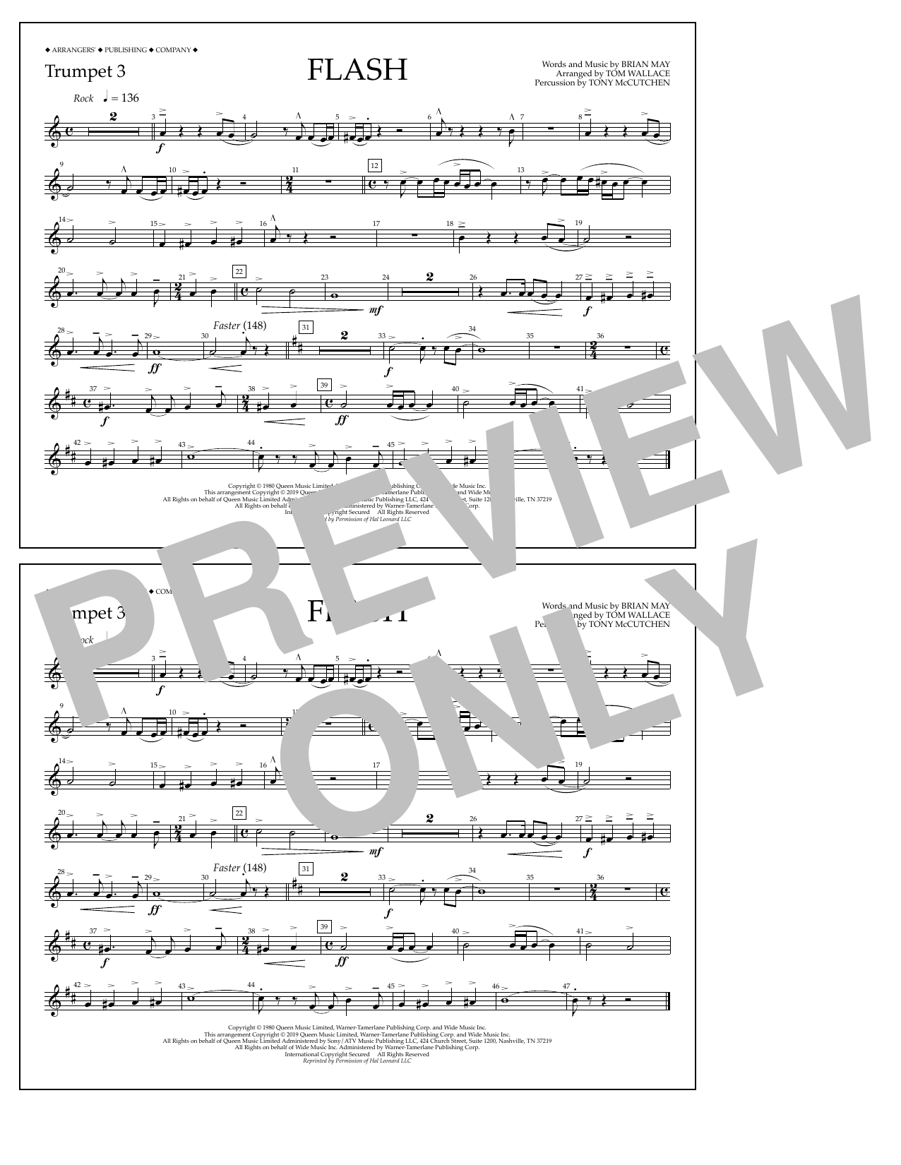 Product picture to: Flash (arr. Tom Wallace) - Trumpet 3