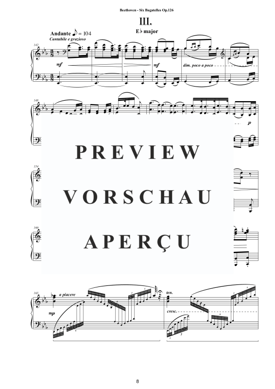 Produktgalerie: Seite 9 von 11 Six Bagatelles for Piano Op.126, , Klavier Solo