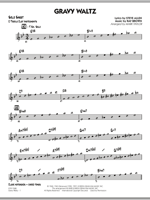 Produktgalerie: Seite 1 von 1 Gravy Waltz - C Solo Sheet, 