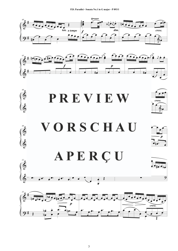Produktgalerie: Seite 4 von 8 Sonate No.1 in G-Dur, , Klavier Solo