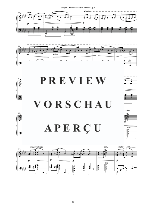 Produktgalerie: Seite 11 von 11 5 Mazurkas op. 7 für Klavier - Vollständige Partituren, , Klavier Solo