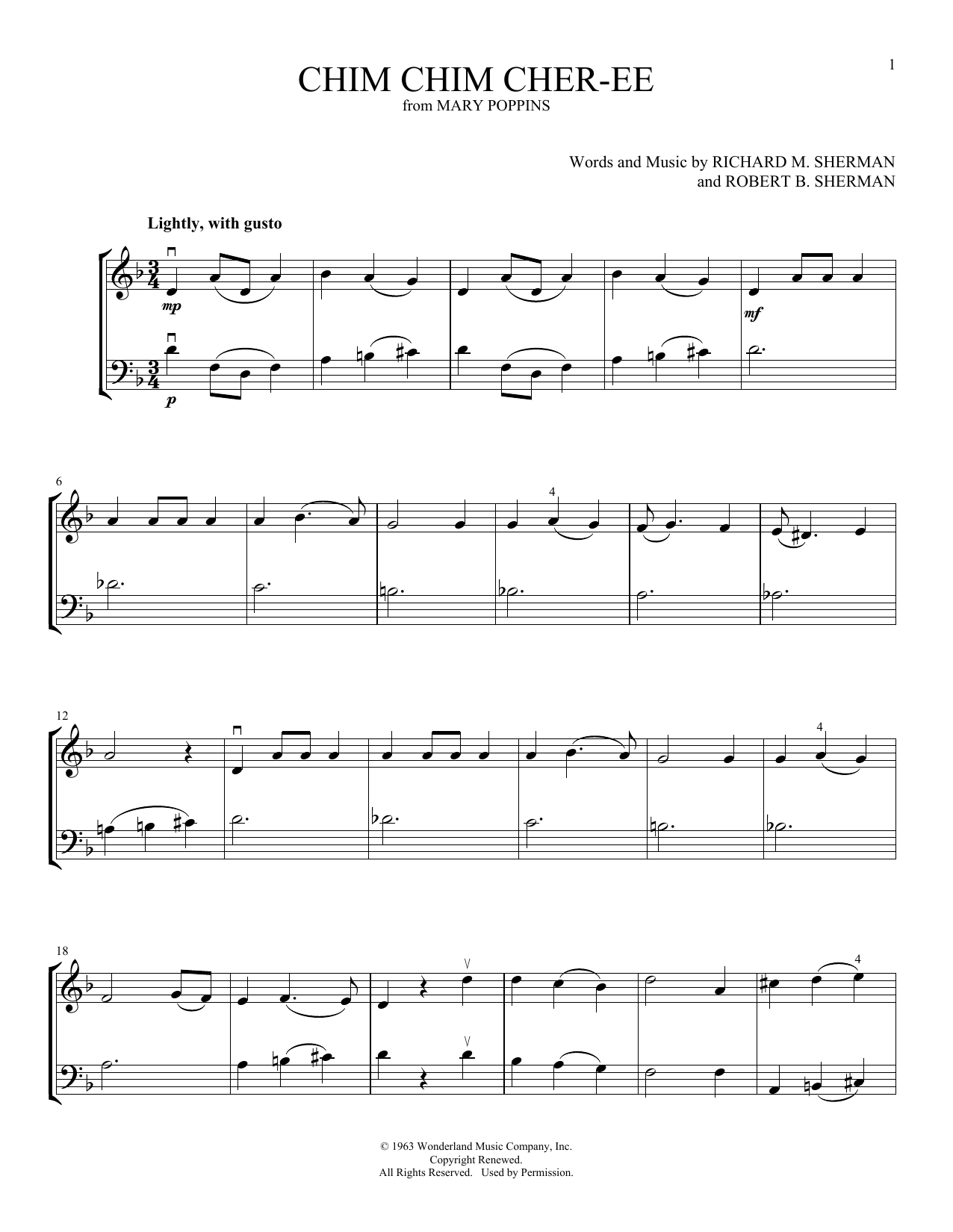 Produktgalerie: Seite 1 von 1 Chim Chim Cher-ee (from Mary Poppins) (arr. Michelle Hynson), Julie Andrews And Dick Van Dyke
