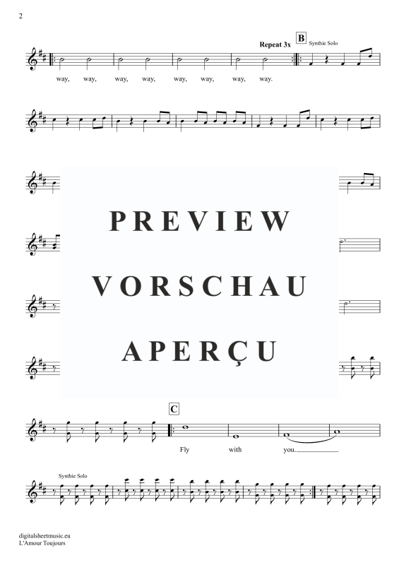 Produktgalerie: Seite 3 von 6 L'Amour Toujours, Gigi D'Agostino, Oboe