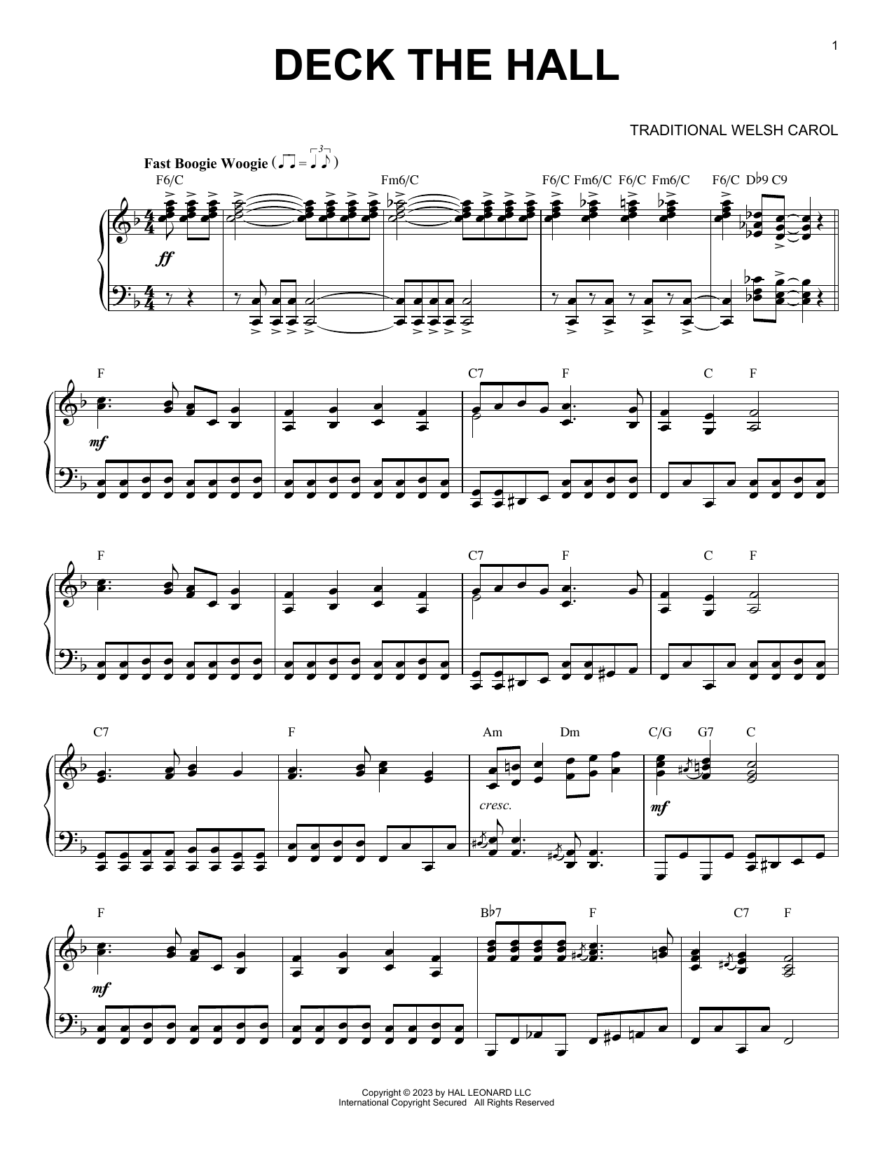 Produktbild zu: Deck The Hall [Boogie Woogie version] (arr. Brent Edstrom)