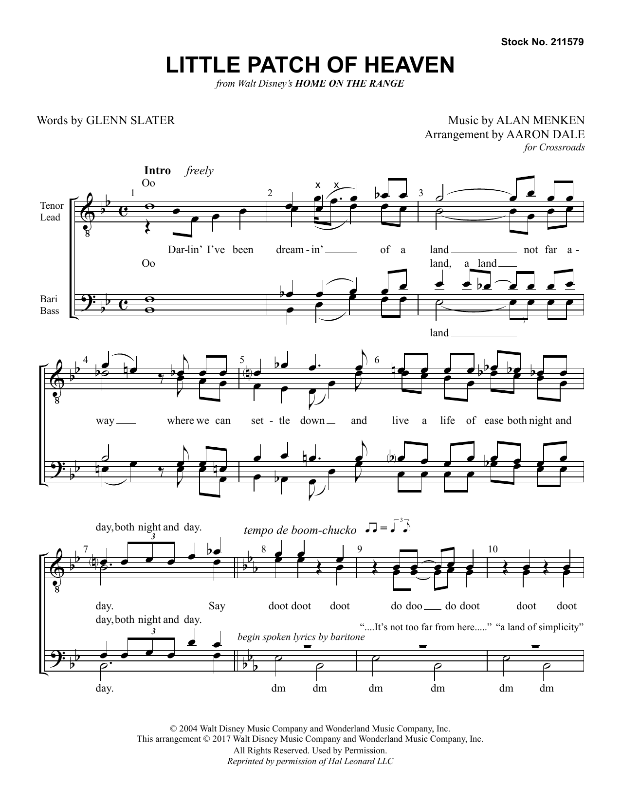 Produktbild zu:  Little Patch Of Heaven (arr. Aaron Dale) - Alan Menken