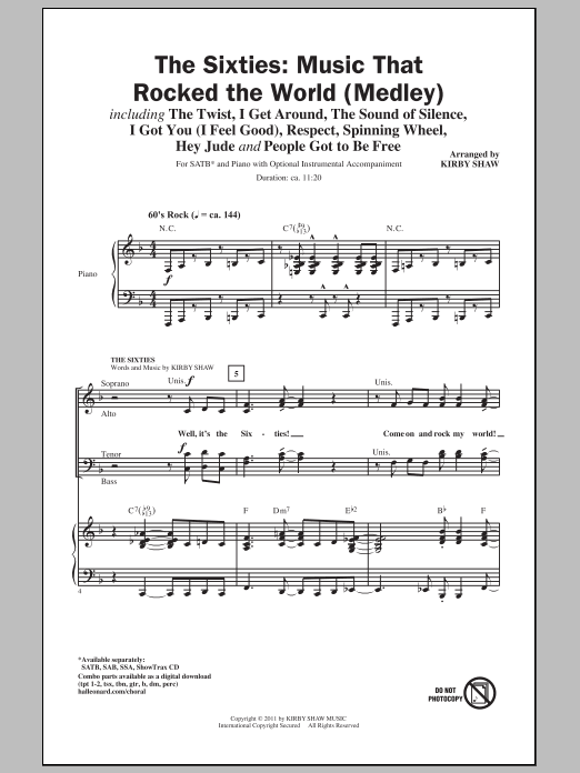 Produktgalerie: Seite 1 von 1 The Sixties: Music That Rocked The World, Kirby Shaw, Chor