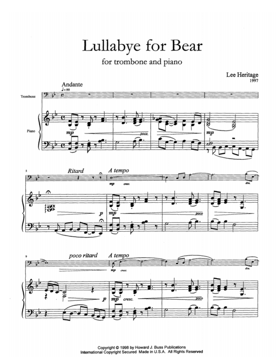 Product picture to: Lullabye for Bear Lee Heritage