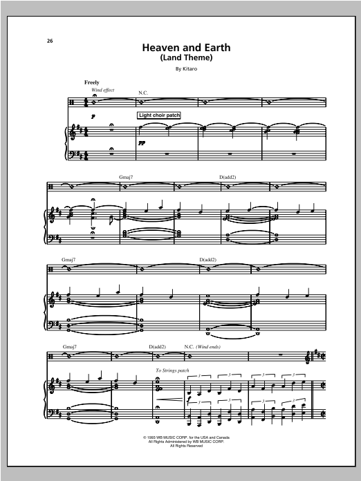 Produktbild zu: Heaven And Earth (Land Theme)