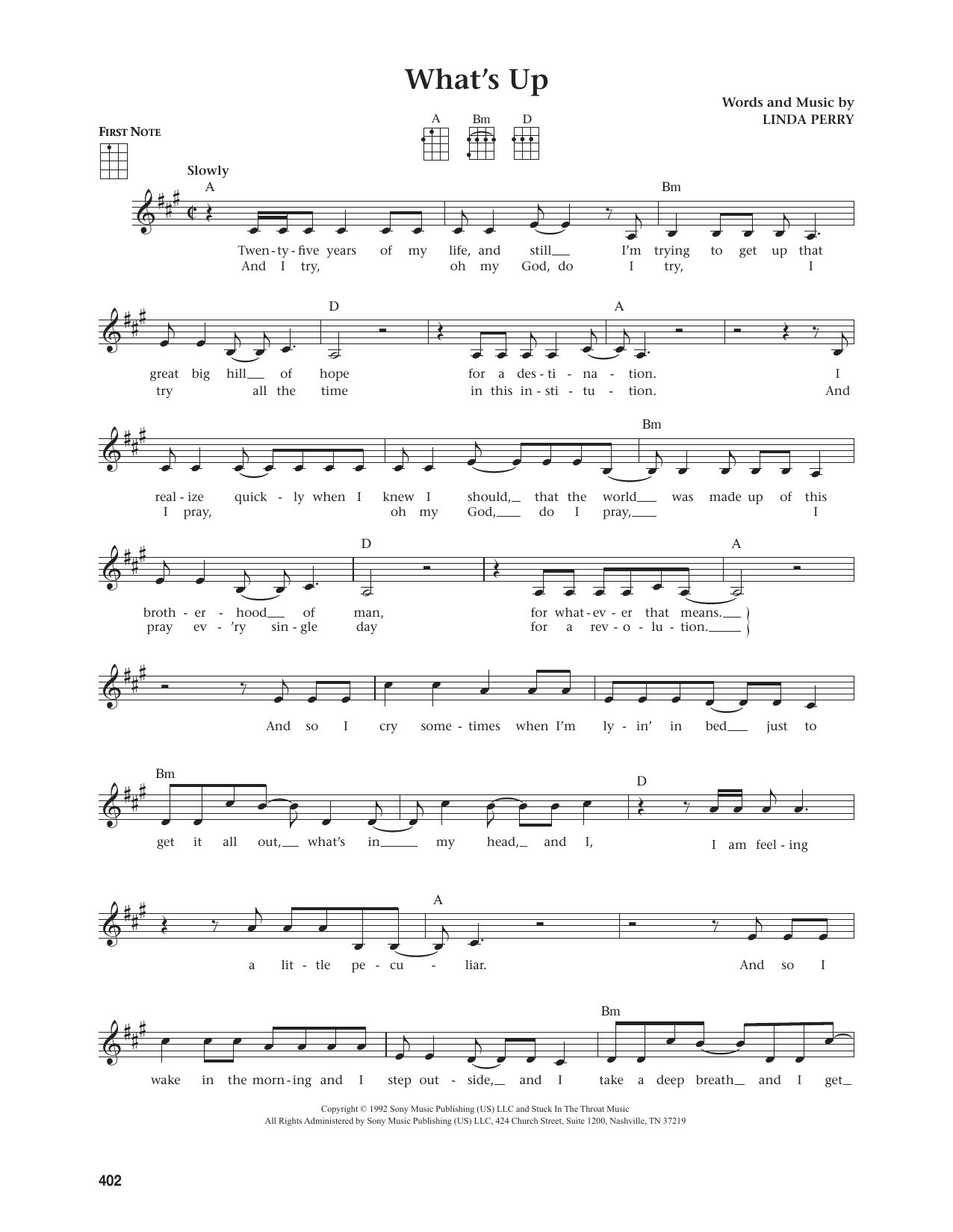 Product gallery: Page 1 of 1 What's Up (from The Daily Ukulele) (arr. Jim Beloff), 4 Non Blondes