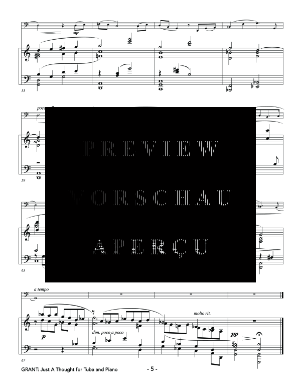 Product gallery: Page 10 of 11 Just a Thought, , (tuba and piano)