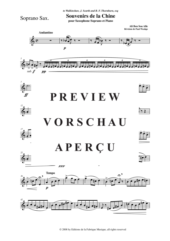 gallery: Souvenirs de la Chine , , (Sopran Saxophon + Klavier)