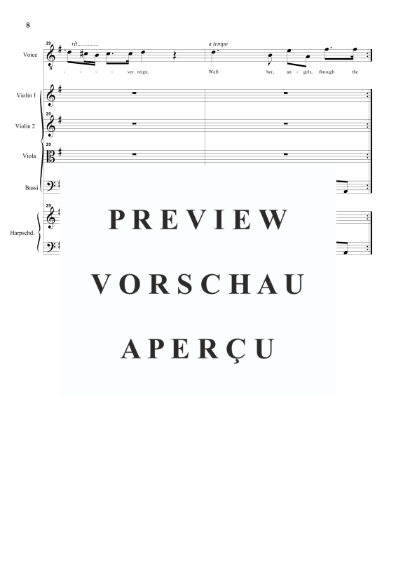 Produktgalerie: Seite 11 von 11 Waft her angels through the skies (aus Jephtha), , Tenor Solo und Streicher Ensemble BC