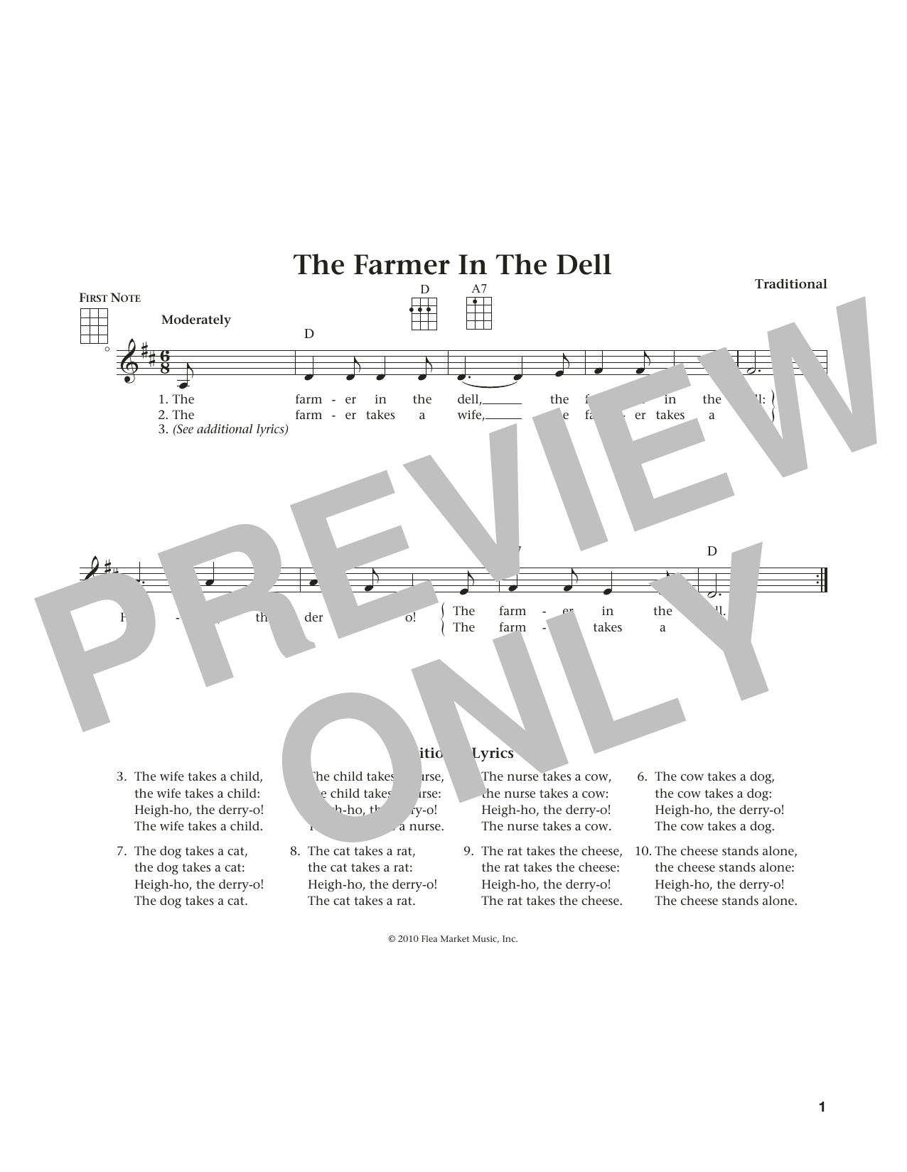 Product gallery: Page 1 of 1 The Farmer In The Dell (from The Daily Ukulele) (arr. Liz and Jim Beloff), Traditional