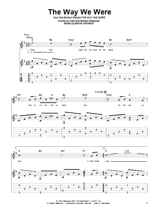 Produktgalerie: Seite 1 von 1 The Way We Were, Barbra Streisand, Gitarre