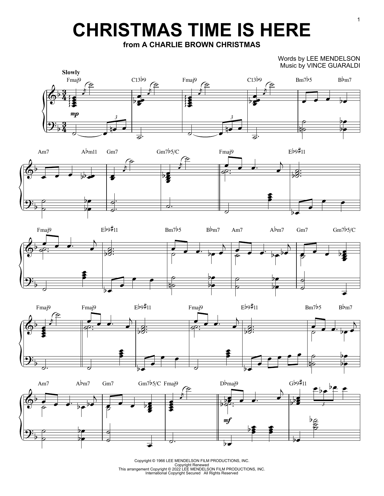 Product picture to: Christmas Time Is Here [Jazz version] (arr. Brent Edstrom)
