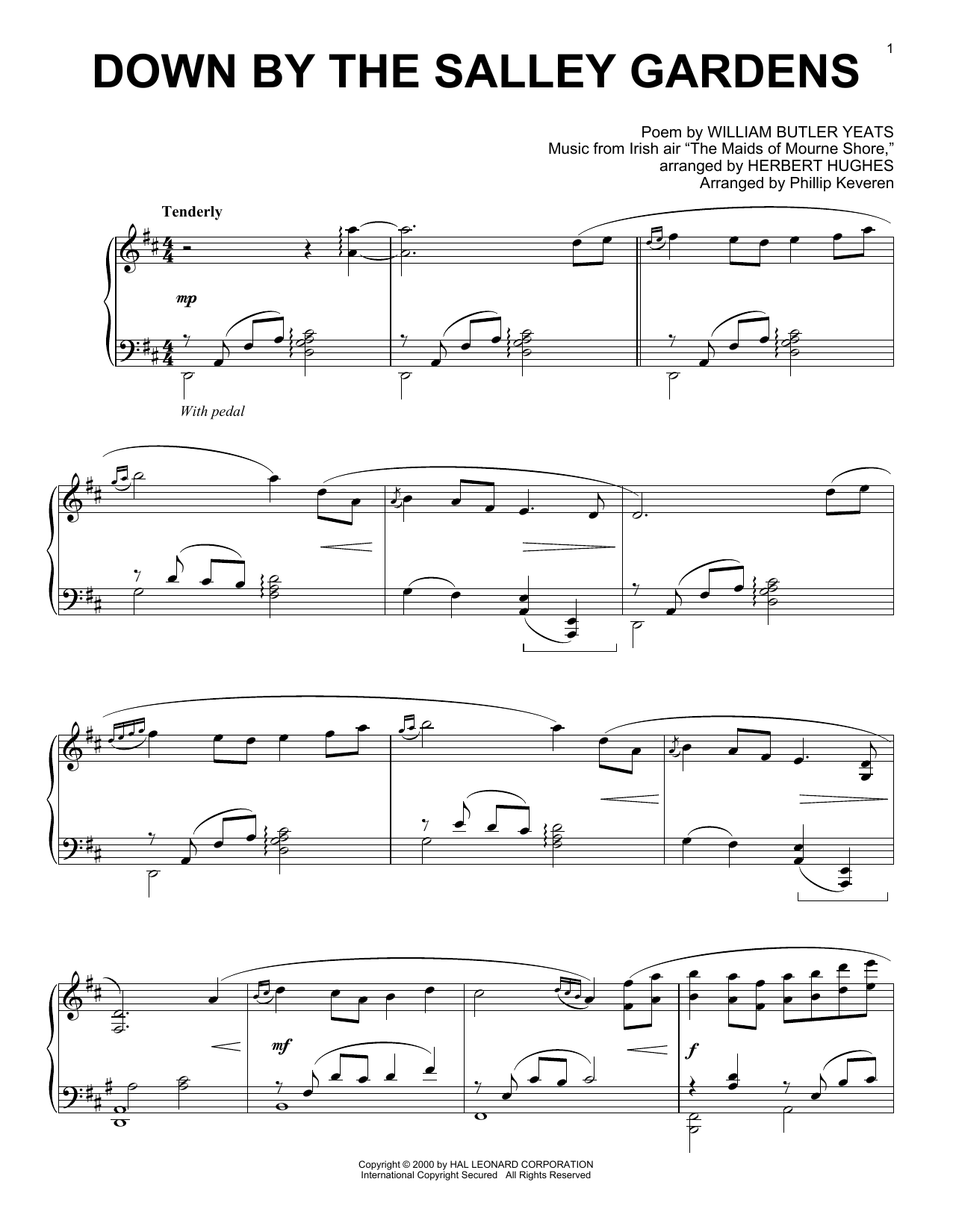 Produktbild zu: Down By The Sally Gardens (arr. Phillip Keveren)