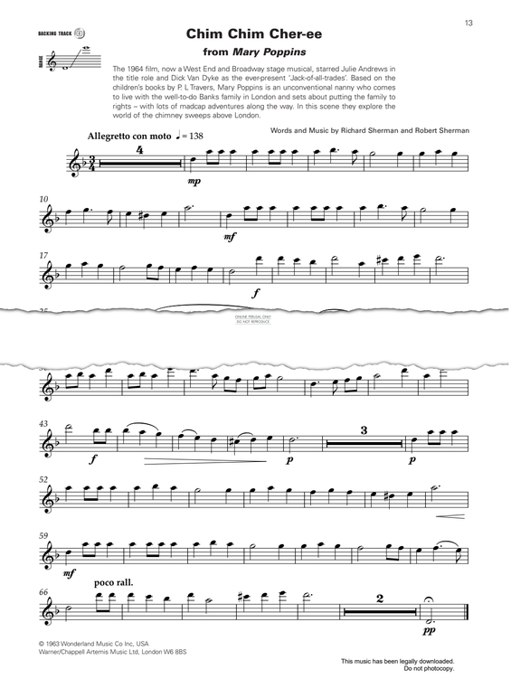 Product gallery: Page 1 of 1 Chim Chim Cher-Ee (from 'Mary Poppins'), Richard M. Sherman