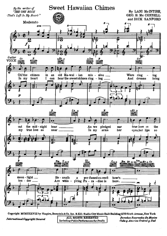 Produktbild zu: Sweet Hawaiian Chimes Popular Standard