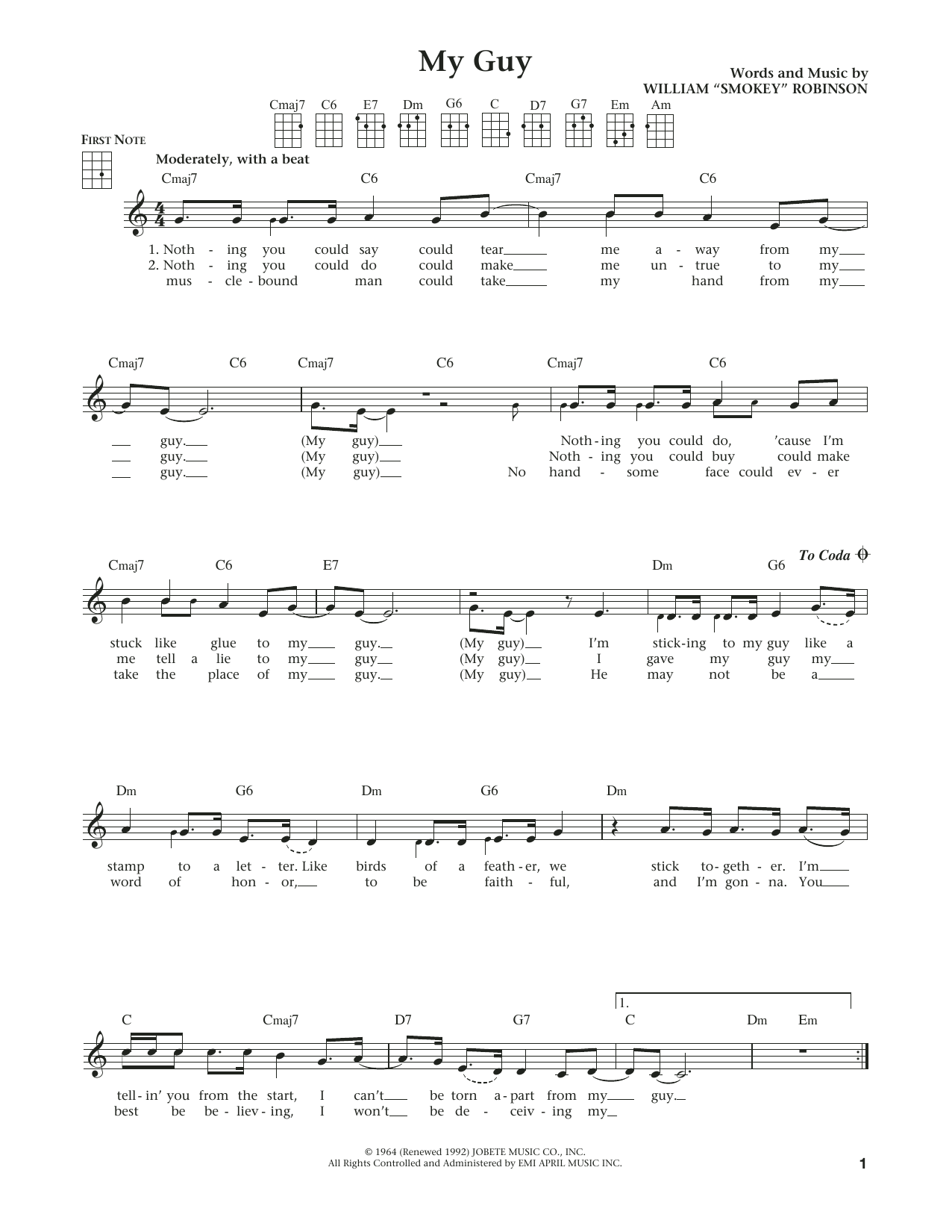 Product gallery: Page 1 of 1 My Guy (from The Daily Ukulele) (arr. Liz and Jim Beloff), Mary Wells