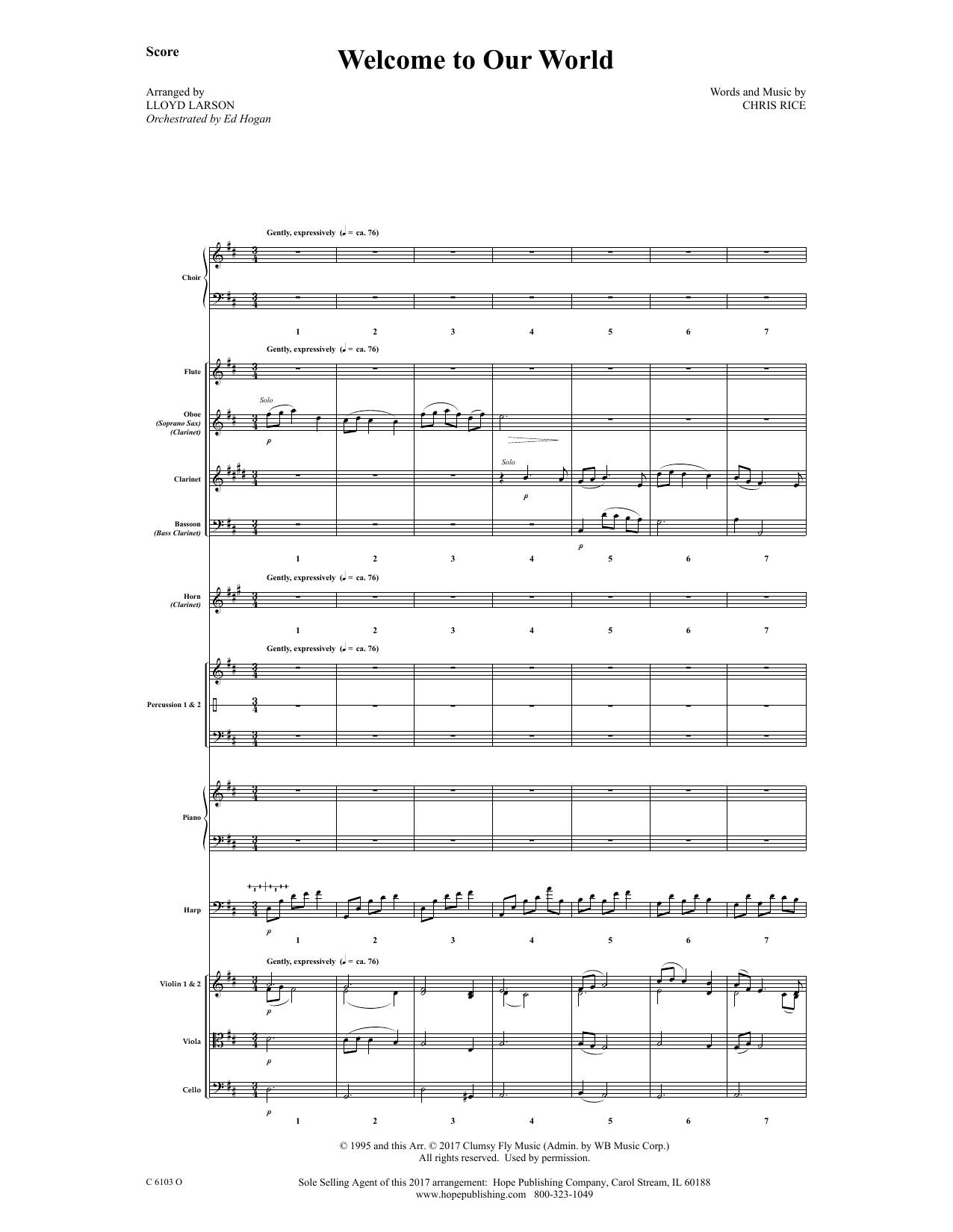 Product picture to: Welcome to Our World - Full Score