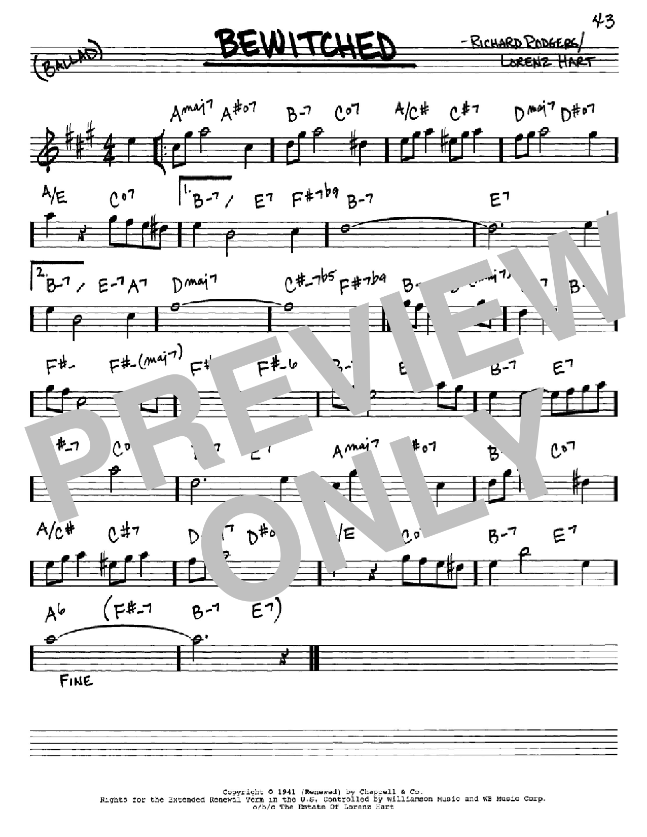 Produktbild zu:  Bewitched - Rodgers & Hart