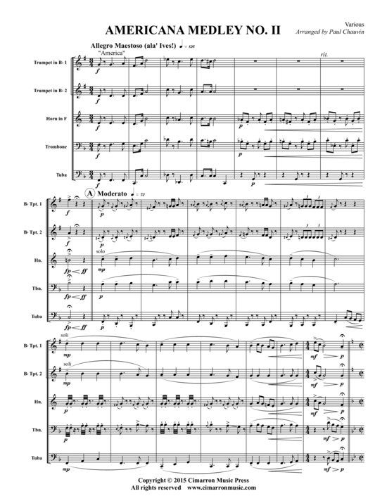 Produktbild zu: Americana Medley II Verschiedene Verfasser