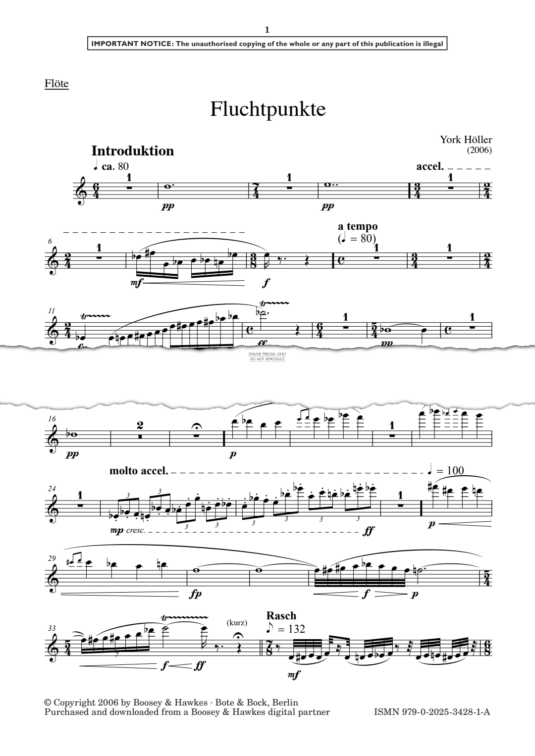 Produktgalerie: Seite 1 von 1 Fluchtpunkte, York Höller, Flöte