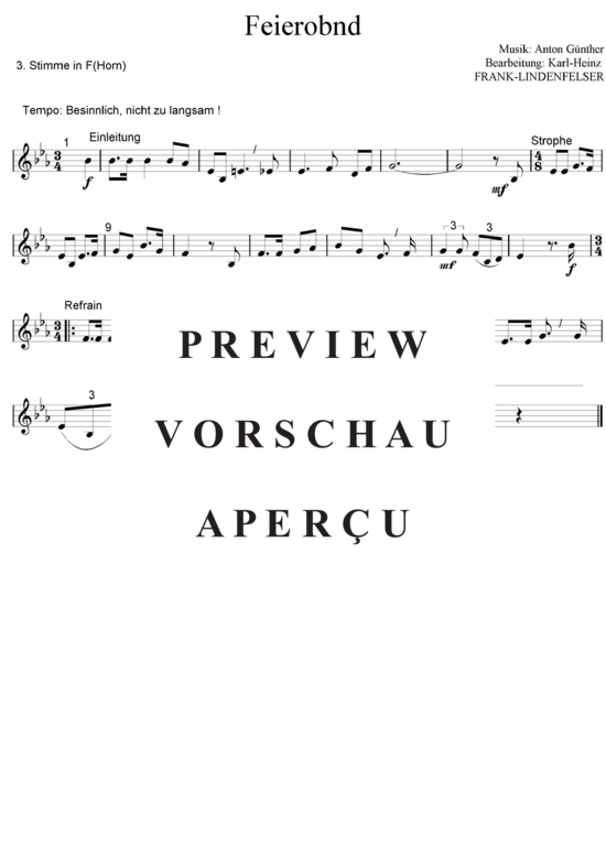 gallery: Feierobnd-Lied, Feierabend-Lied , Blasorchester Fatamo, (Blechbläser Quartett)