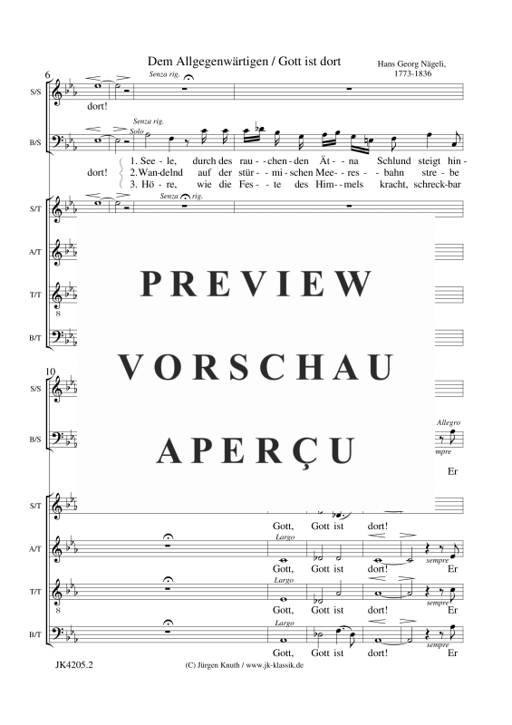 gallery: Dem Allgegenwärtigen - Gott ist dort (Rundgesang), , Gemischter Chor SSATTB