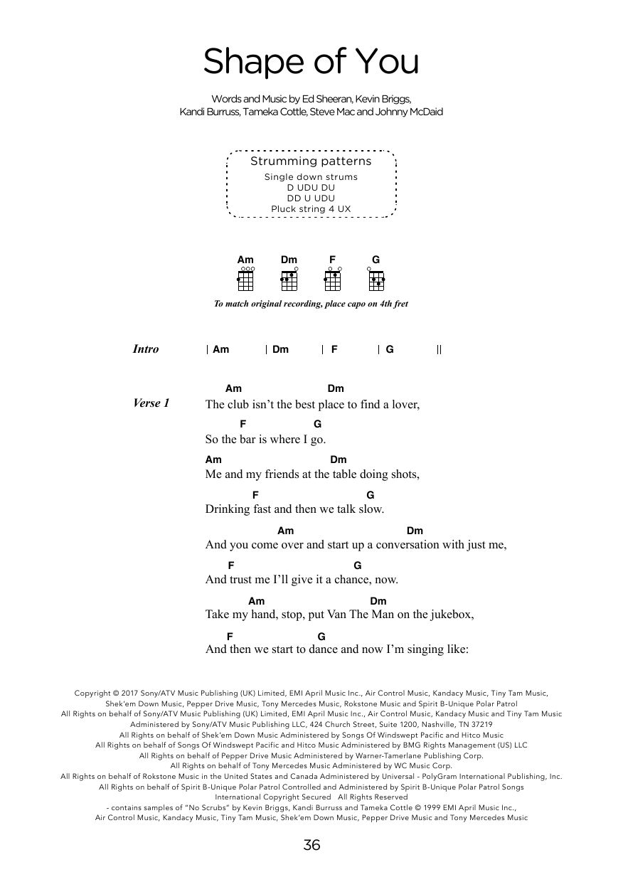 Product gallery: Page 1 of 1 Shape Of You (arr. Elise Ecklund), Ed Sheeran