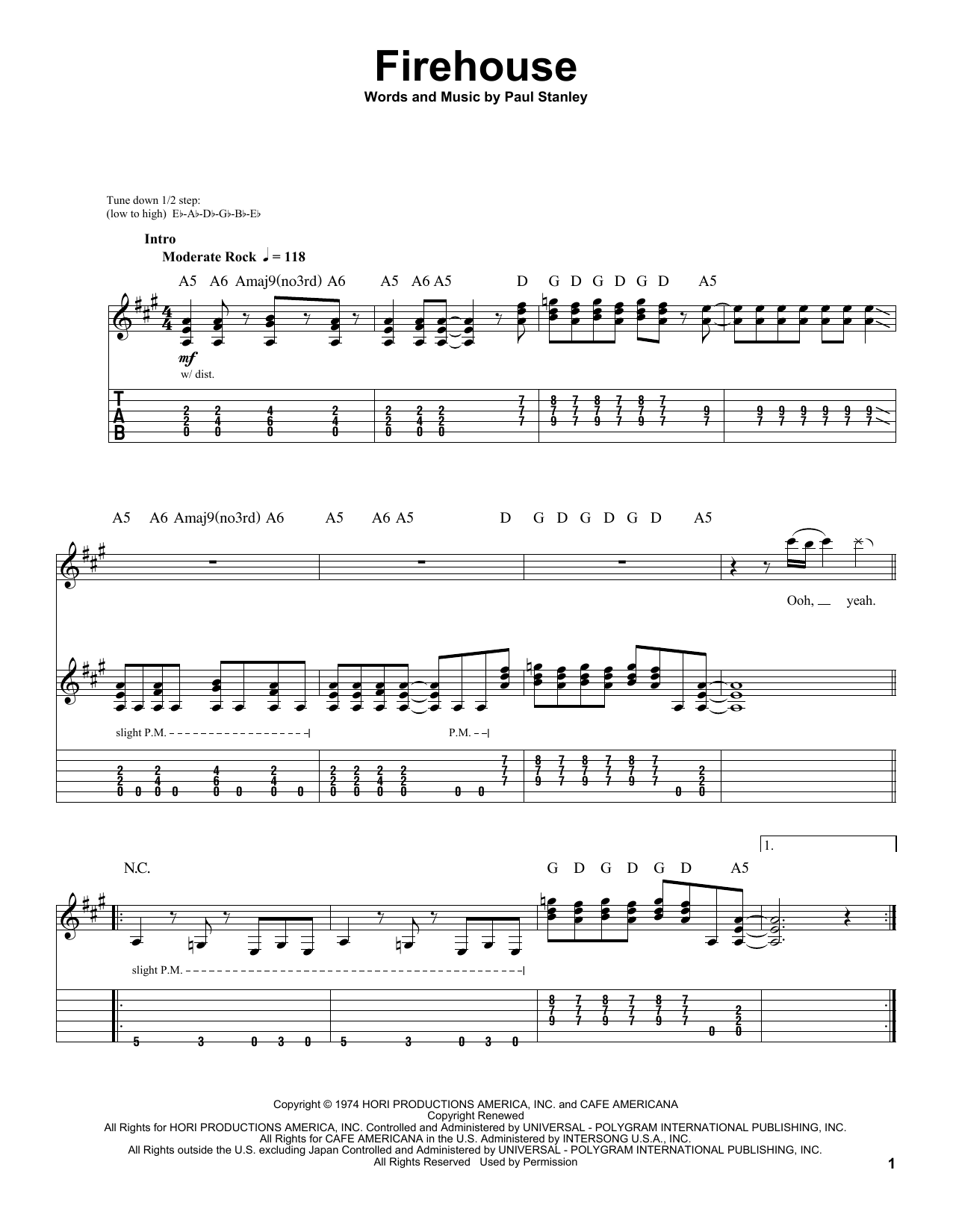 Produktgalerie: Seite 1 von 1 Firehouse, KISS, Gitarre