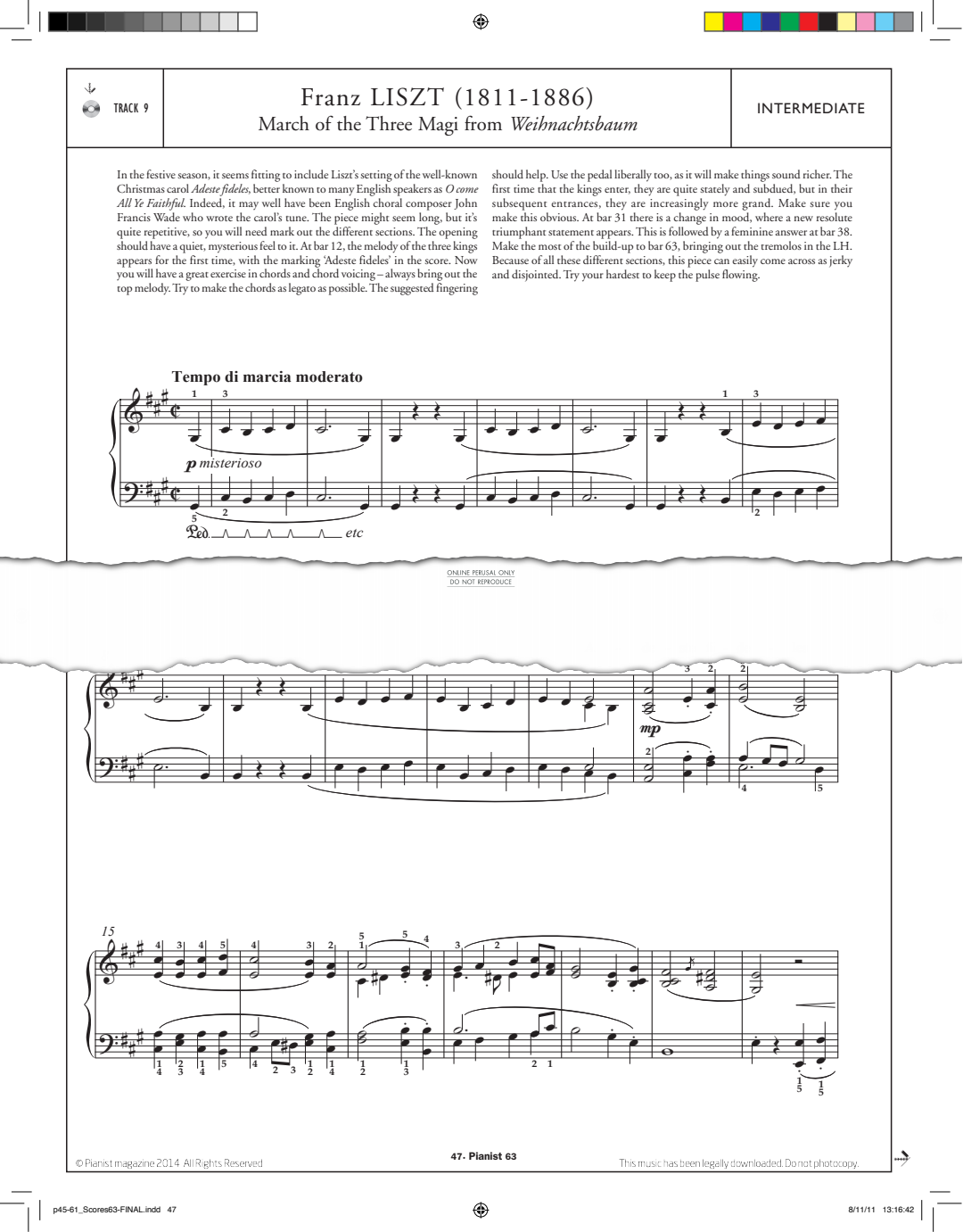 Product gallery: Page 1 of 1 March of the Three Magi from Weihnachtsbaum, Franz Liszt