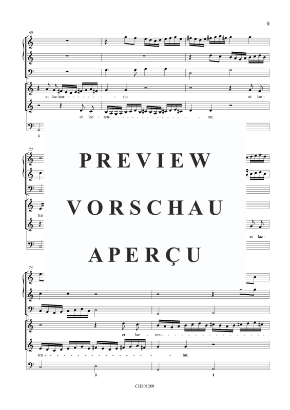 Produktgalerie: Seite 10 von 11 Benedicam Dominum (Psalm 33), , Gemischtes Ensemble SA, 2 Violinen, Fagott und BC