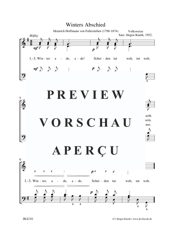 Winters Abschied (Winter ade)