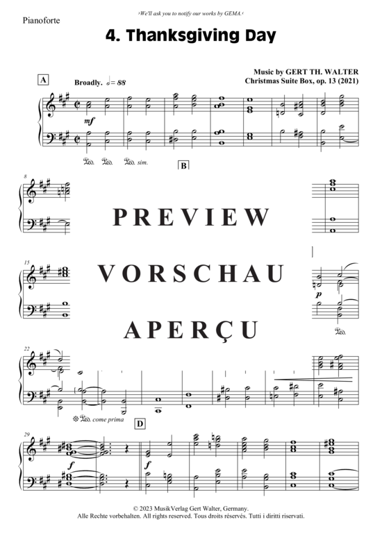 Produktgalerie: Seite 2 von 3 Thanksgiving Day , , Klavier Solo