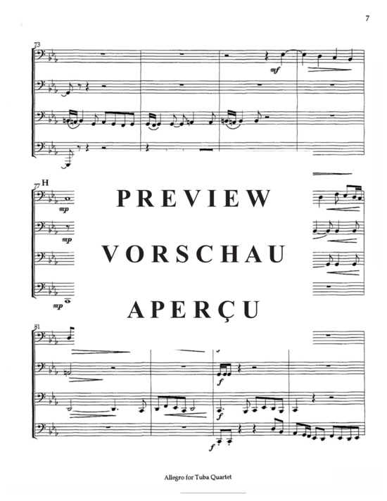Product gallery: Page 9 of 19 Allegro , , (Tuba Quartet ETTT or TTTT)