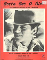 cover: Gotta Get A Girl, Frankie Avalon
