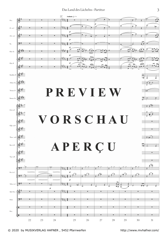 Product gallery: Page 8 of 11 Das Land des Lächelns, , (large wind orchestra)