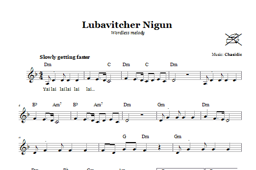 Product picture to: Lubavitcher Nigun (Wordless Melody)