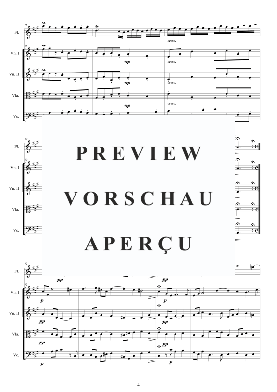 Produktgalerie: Seite 5 von 11 Concerto No.10 to 5 in A-Dur Op.5, , Querflöte Solo und Streicher Ensemble