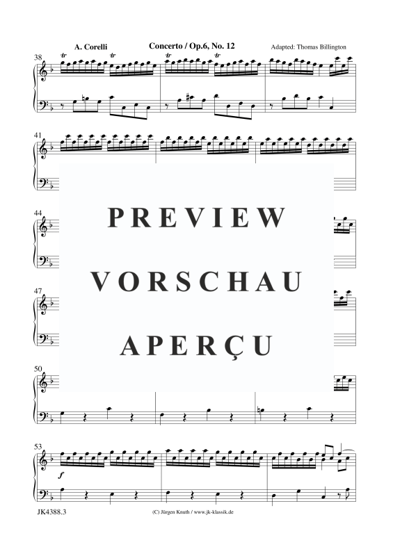Produktgalerie: Seite 4 von 10 Concerto Op,6. No.12, , Klavier/Cembalo Solo