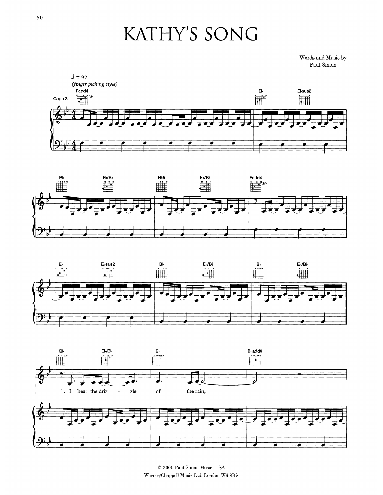 Produktbild zu: Kathy's Song